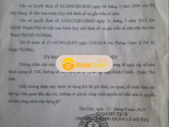 Bán nhà mặt tiền đường 48 hiệp bình chánh thủ đức