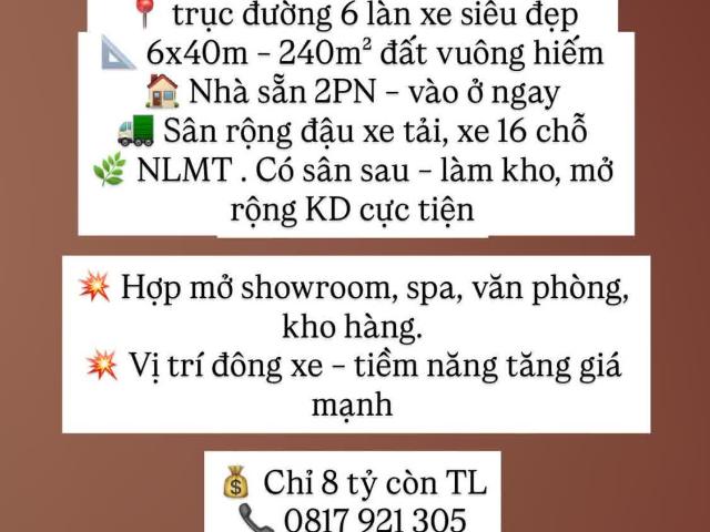 Bán nhà mặt tiền vành đai 10/3 – gần go! BMT trục đường 6 làn xe siêu đẹp 6x40m – 240m² đất