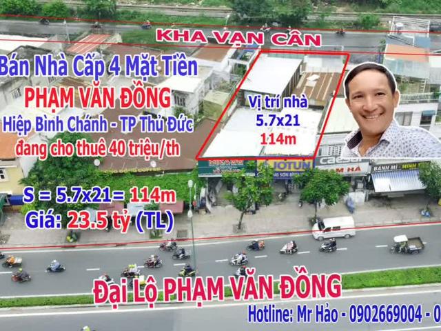 Bán Nhà Cấp 4 Mặt Tiền Phạm Văn Đồng Hiệp Bình Chánh Thành Phố Thủ Đức