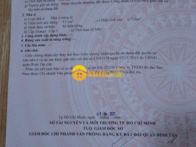 Bán nhà phường tân tạo a, bình tân 55m2 sẵn shr 4.9 tỷ. Lh0938800