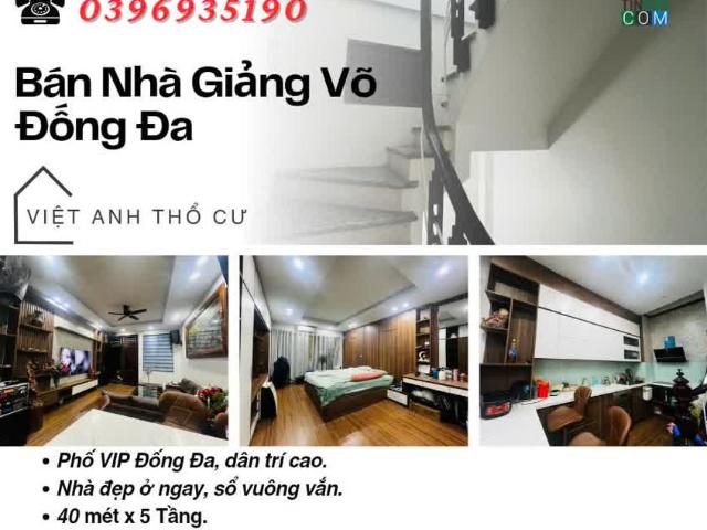 Bán nhà Phố Giảng Võ, Nhà Nội Thất Đẹp, Sổ Vuông Vắn, 40mx5T, Giá: 8.5 Tỷ, Lh: 0396935