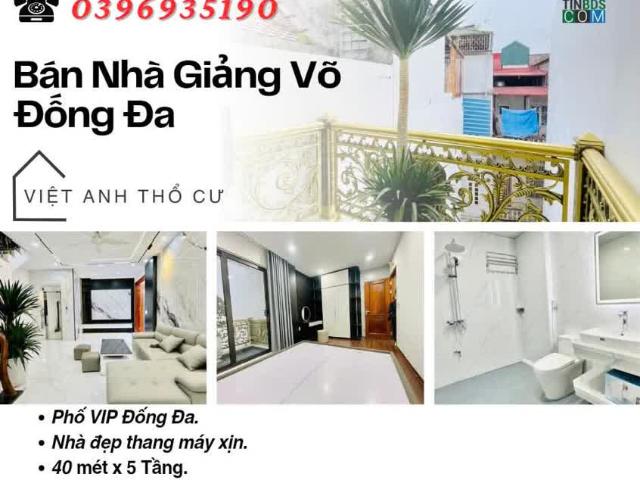 Bán nhà Phố Giảng Võ, Thiết Kế Hiện Đại, Nhà Mới Thang Máy, 40mx5T, Giá: 10 Tỷ, Lh: 0396935