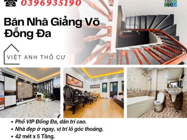 Bán nhà Phố Giảng Võ, Vị Trí Lô Góc, Sổ Đỏ Chính Chủ, 42mx5T, Giá: 8.5 Tỷ, Lh: 0396935