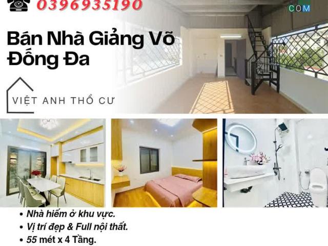 Bán nhà Phố Giảng Võ, Vị Trí Đẹp, Full Nội Thất, 55mx4T, Giá: 9.5 Tỷ, Lh: 0396935