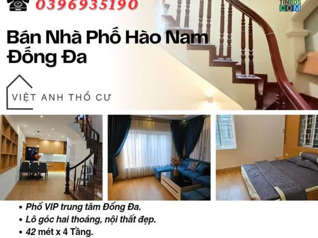 Bán nhà Phố Hào Nam, Nội Thất Đẹp, Hai Mặt Thoáng, 42mx4T, Giá: 7.6 Tỷ, Lh: 0396935