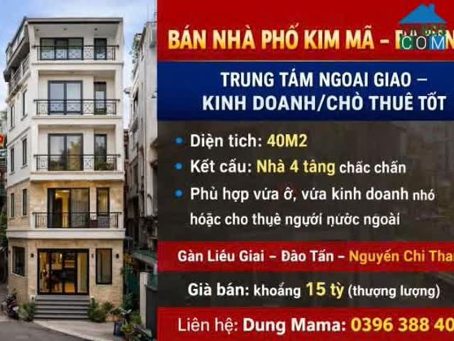 Bán Nhà Phố Kim Mã – Ba Đình – Trung Tâm Ngoại Giao – Kinh Doanh/cho Thuê Tốt