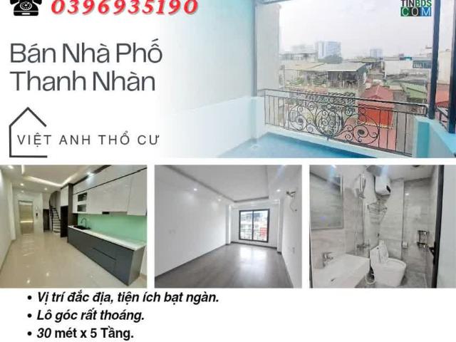 Bán nhà phố Thanh Nhàn, Lô Góc Ba Thoáng, Có Thang Máy, 30mx5T, Giá: 7.95 Tỷ, Lh: 0396935