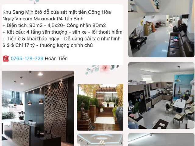 Bán Nhà Sát Mặt Tiền Cộng Hoà 4.5x20 Ngay Vincom Maximark Đệ Nhất Khách Sạn • Chỉ 17 Tỷ