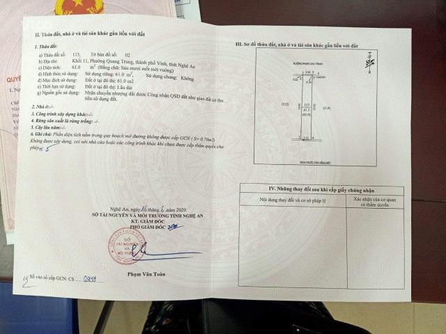 Bán nhà 3 tầng 61m2 đất Kinh doanh mặt đường Phan Chu Trinh
