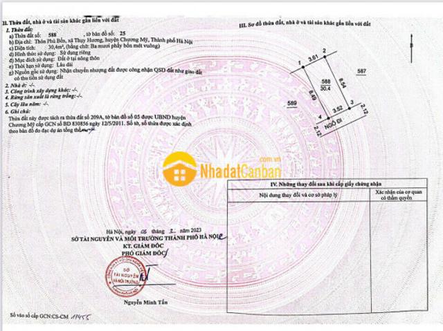 Bán nhà 3 tầng thuỵ hương chương mỹ