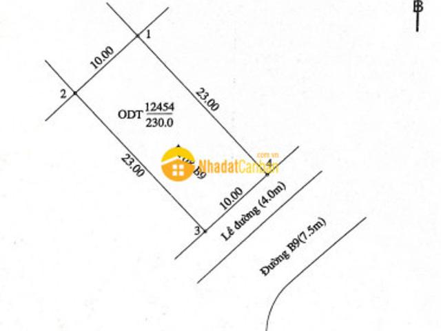 Bán nhanh nền hiếm biệt thự 10m x 23m đường b9 kdc phú an, cần thơ