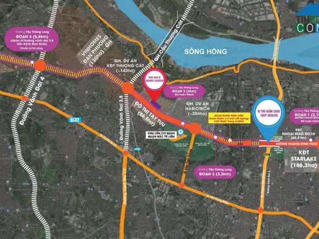 Bán shophouse, biệt thự Avenue Garden Tây Thăng Long đường 60m, sổ đỏ. Giá 25 tỷ nhận nhà luôn