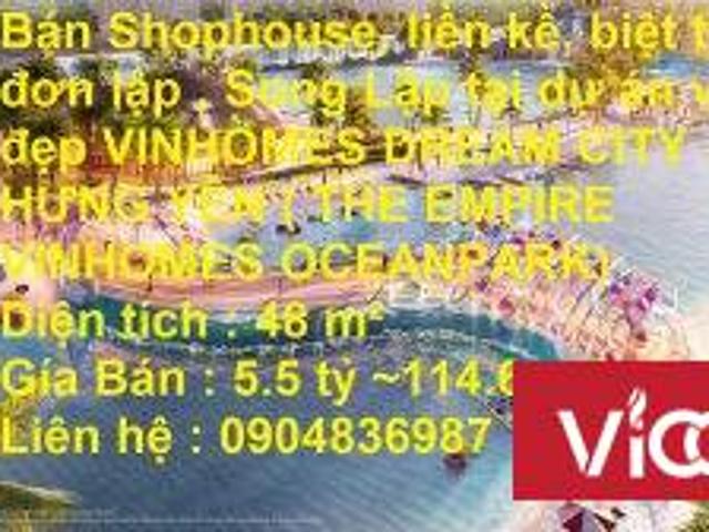 Bán Shophouse, liền kề, biệt thự đơn lập