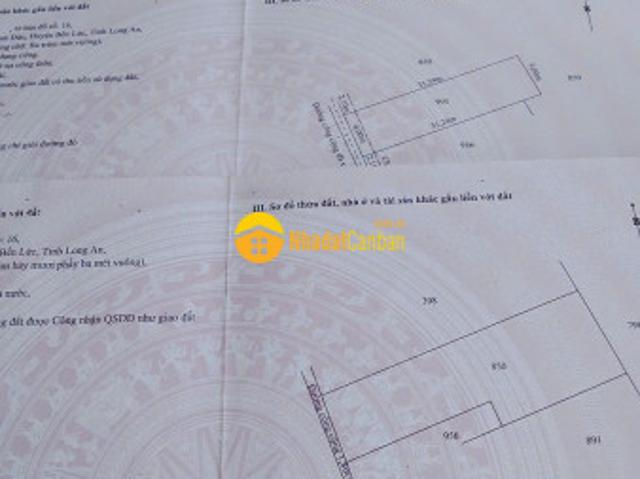 Bán đất thổ lúa xã thạnh đức, bến lức tdt 870m2 300m2 thổ cư đường beton 4,5m giá 2,2 tỷ