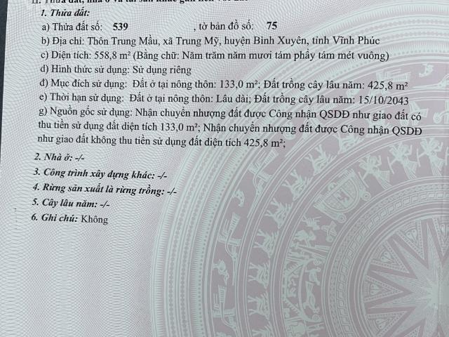 Bán đất Trung tâm xã Trung Mĩ, Giá KCN Bá Thiện 2