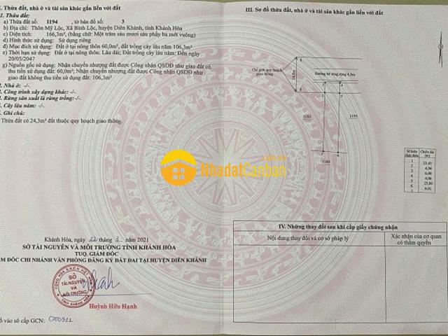 Bán đất bình lộc ngay khu bàn cờ trung tâm hành chính xã sát bên hương lộ 39