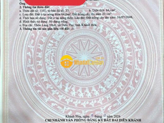 Bán đất diên tân giá rẻ phù hợp anh chị kiếm đất xây căn nhà nhỏ an cư