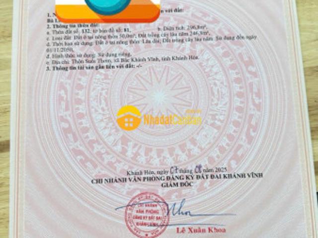 Bán đất khánh đông khánh vĩnh giá rẻ ngay cạnh bên trường tiểu học
