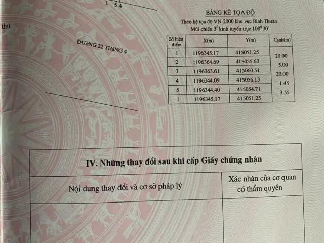 Bán Đất Mặt Tiền Tân Nghĩa – Hàm Tân – Vị Trí Đẹp, Giá Cực Tốt