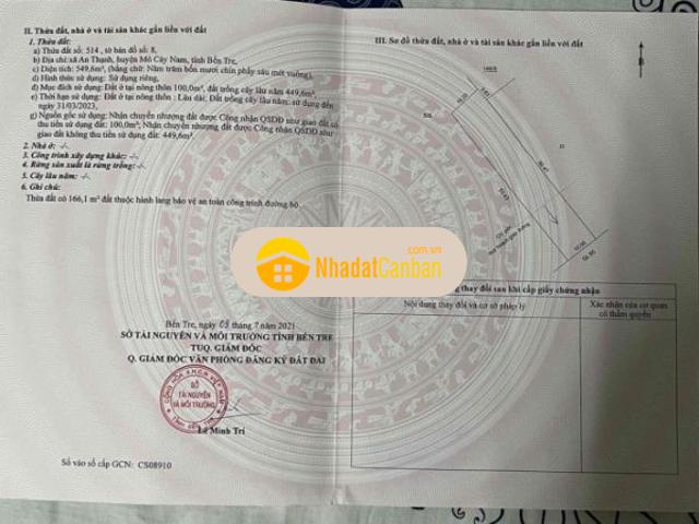 Bán đất mặt tiền quốc lộ 60