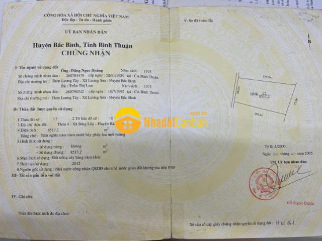 Bán đất sông lũy ngay khu trang trại dưa lưới văn minh giá chỉ 130.000đm2