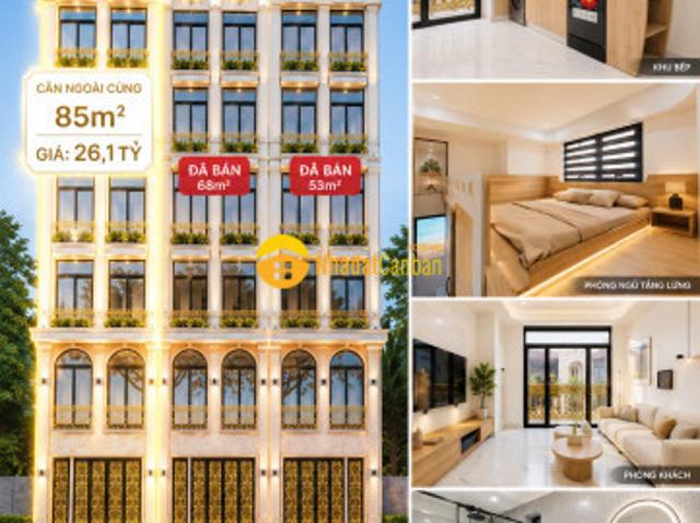 Bán tòa ccmn tại cầu mai động, hoàng mai 90m x7t 27 phòng full đồ cách mặt phố đúng 1 nhà
