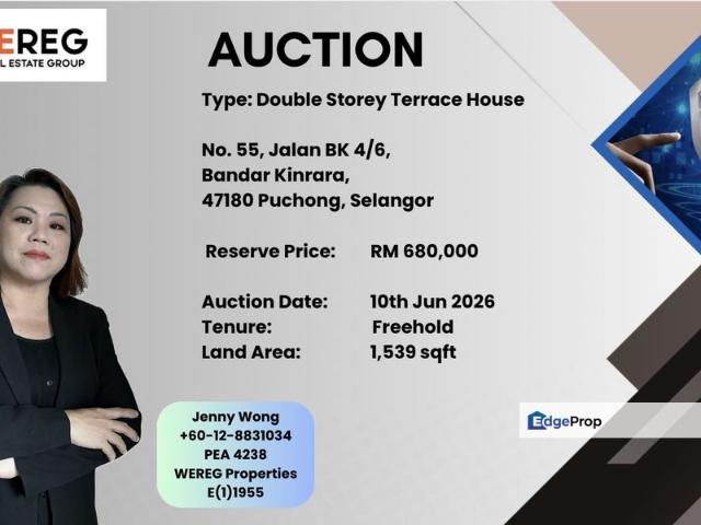 Bandar Kinrara, Selangor, Malaysia_Double Storey Terrace FOR AUCTION