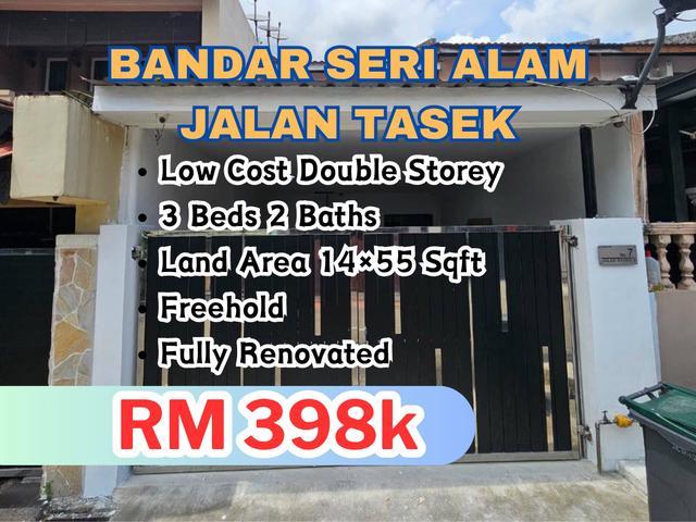 Bandar Seri Alam Low Cost Double Storey Fully Renovated Unit For Sale