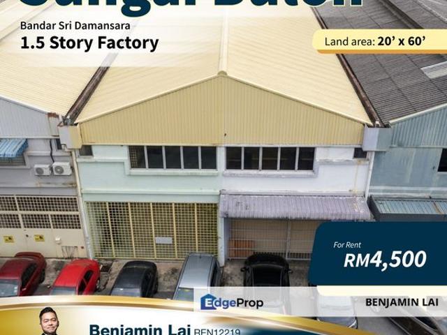 Bandar Sri Damansara, Sungai Buloh 1.5 Story Factory For Rent
