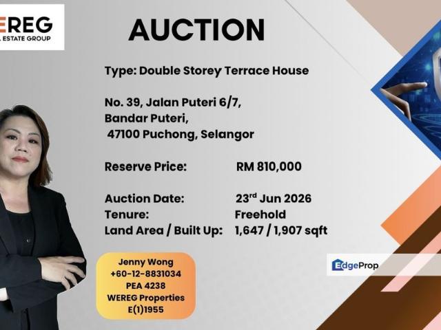 Bandar Puteri, Selangor, Malaysia_Double Storey Terrace FOR AUCTION