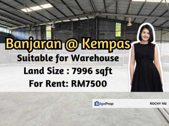 Banjaran @ Kempas, Warehouse, Land Size 7996sqft, Ceiling Height 8m