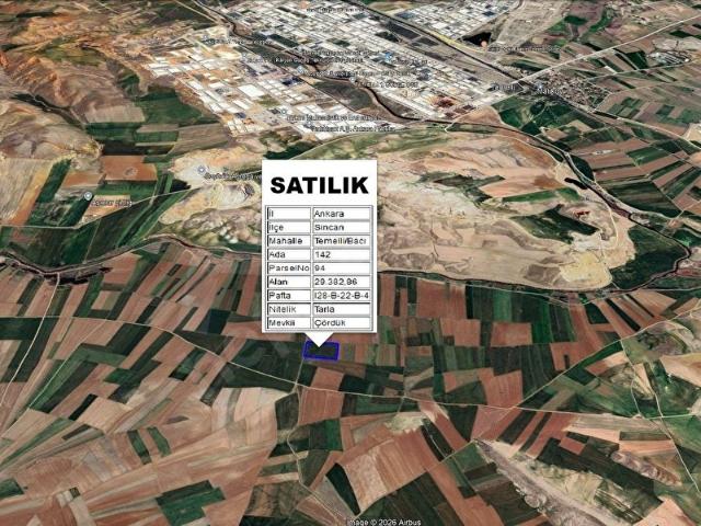 Bacı Mahallesi 29.382 m2 Tek Tapu İmar Planı Yakını Sulu Arazi