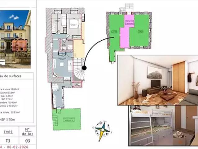 Bagnères de Luchon 31110 Achat / Vente appartement 3 pièces t3