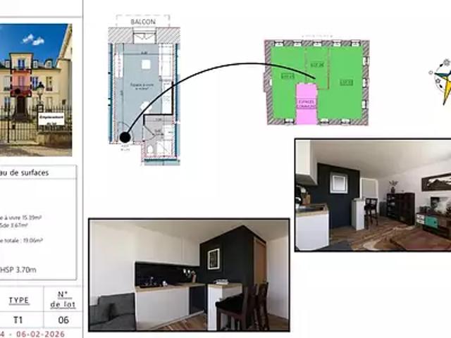 Bagnères de Luchon 31110 Achat / Vente appartement 1 pièce t1