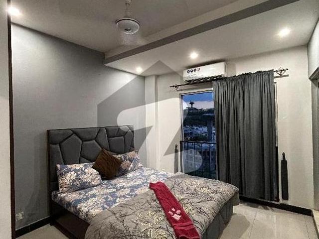 Bahria Town Phase 7 Rawalpindi Bin Charagh Heights One Bed Apartment Fully Furnished Lift 24/7 3rd Floor Good Location Back View Daliy Basis Weekly Monthly Long Time For Rent Available Bahria Town Phase 7