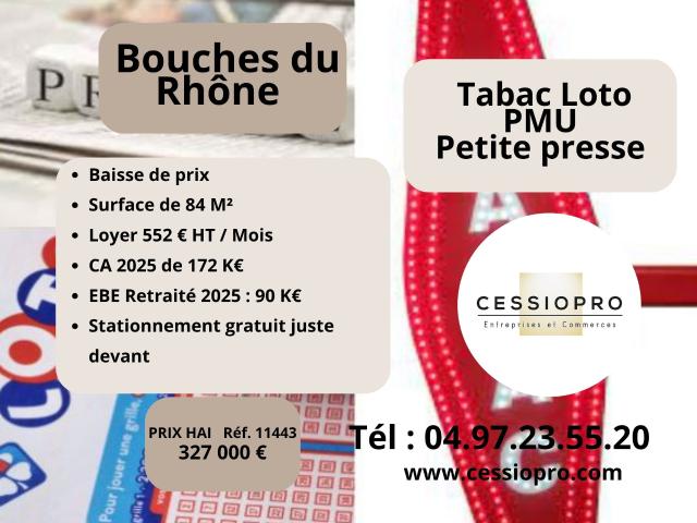Baisse de prix pour ce très beau Tabac Loto Bimbeloteries totalement rénové, dans ville de + de 25 000 hab. de