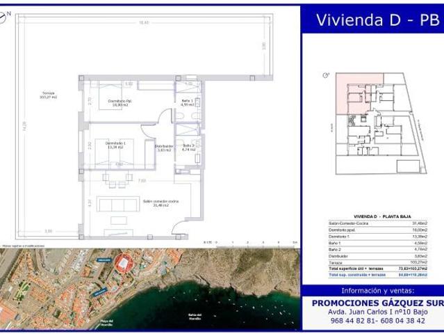 BAJO DE 2 DORMITORIOS, DOS BAÑOS Y PISCINA COMUNITARIA EN EL HORNILLO