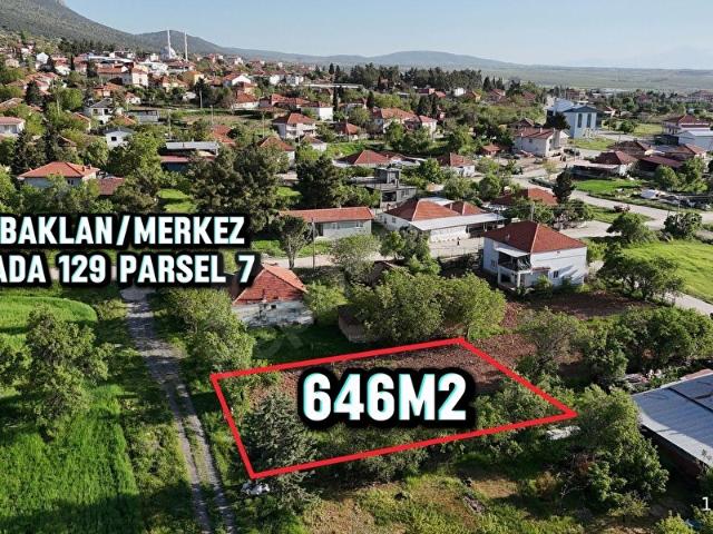 BAKLAN MERKEZDE SATILIK 646M2 İMARLI ARSA