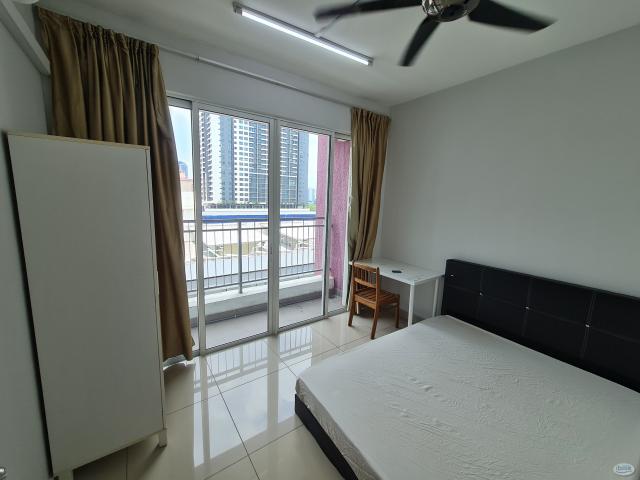 Balcony medium bedroom. Available now