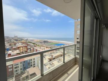 Balcón con Vista al Mar, piso 12 Departamento Moderno Inc. 1 cochera