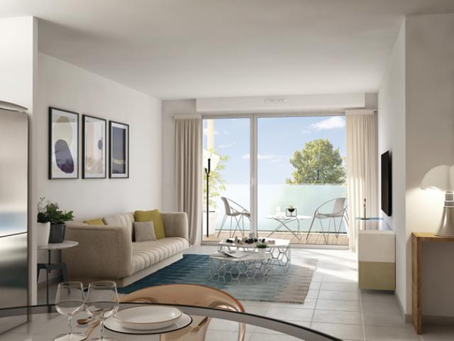 Balcon sud et parking sous/sol