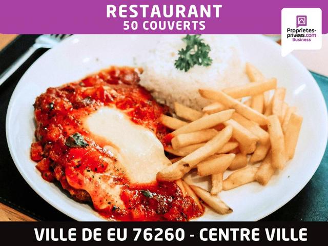 BAR RESTAURANT 50 couverts, centre ville de EU 76260 licence IV