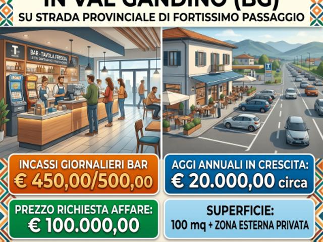 Bar tavola fredda con slot su strada di forte passaggio rif. BAR547