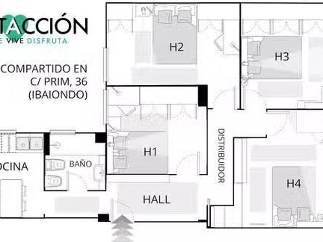 Bonito Habitación en Prim Kalea, Ibaiondo