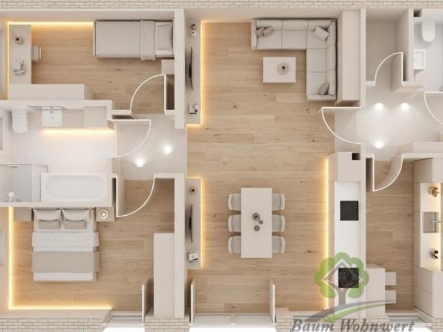 Barrierefrei & Zukunftssicher: Großzügige 4 Zimmer EG Wohnung mit KfW Förderung nahe Schwäbisch Gmünd