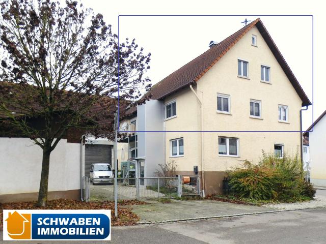 BARRIEREFREIE 4 ZIMMER WOHNUNG mit Balkon, Doppelgarage und Nebengebäude in Asselfingen zu verkaufen!