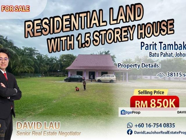 Batu Pahat Residential Land with 1.5 Storey for