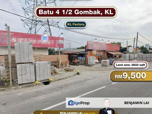 Batu 4 1/2 Gombak, KL Factory For Rent