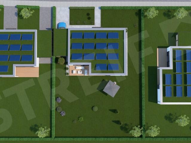 Bauen im Schützenredder in Schleswig mit Dachbegrünung und PV Anlage