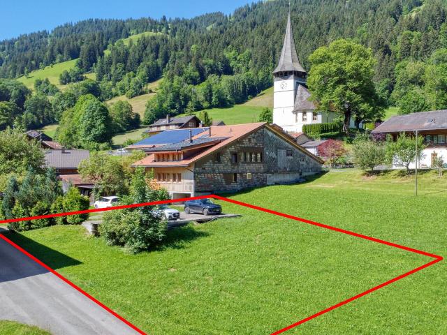 Baulandparzelle mit 5 Zimmer Einfamilienhaus Vorprojekt im Grünen